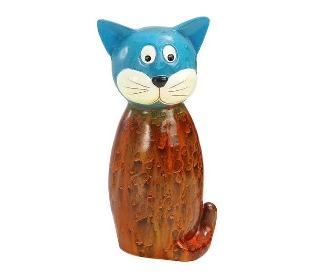 Dehner Zaunfigur Mieze Katzenfigur Polyresin bunt 23,5 cm
