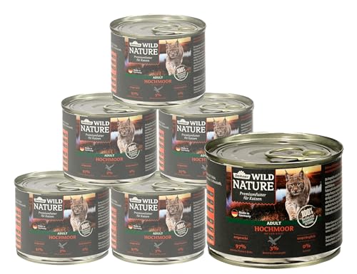 Dehner Premium Lovely Wild Nature Hochmoor Nassfutter 6x200g Ente
