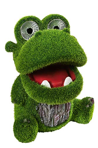 Dehner Hippo Happy Solarleuchte Dekofigur grün 19cm