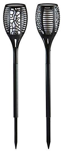 Dehner Flammenfackel Jumbo Solarleuchte schwarz 75 cm
