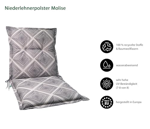 Dehner Molise Niederlehnerpolster Stuhlkissen taupe 50cm