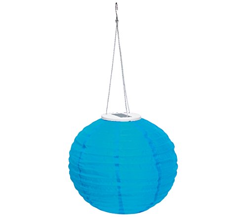 Dehner Solar Lampion Gartenleuchte blau Nylon 28cm