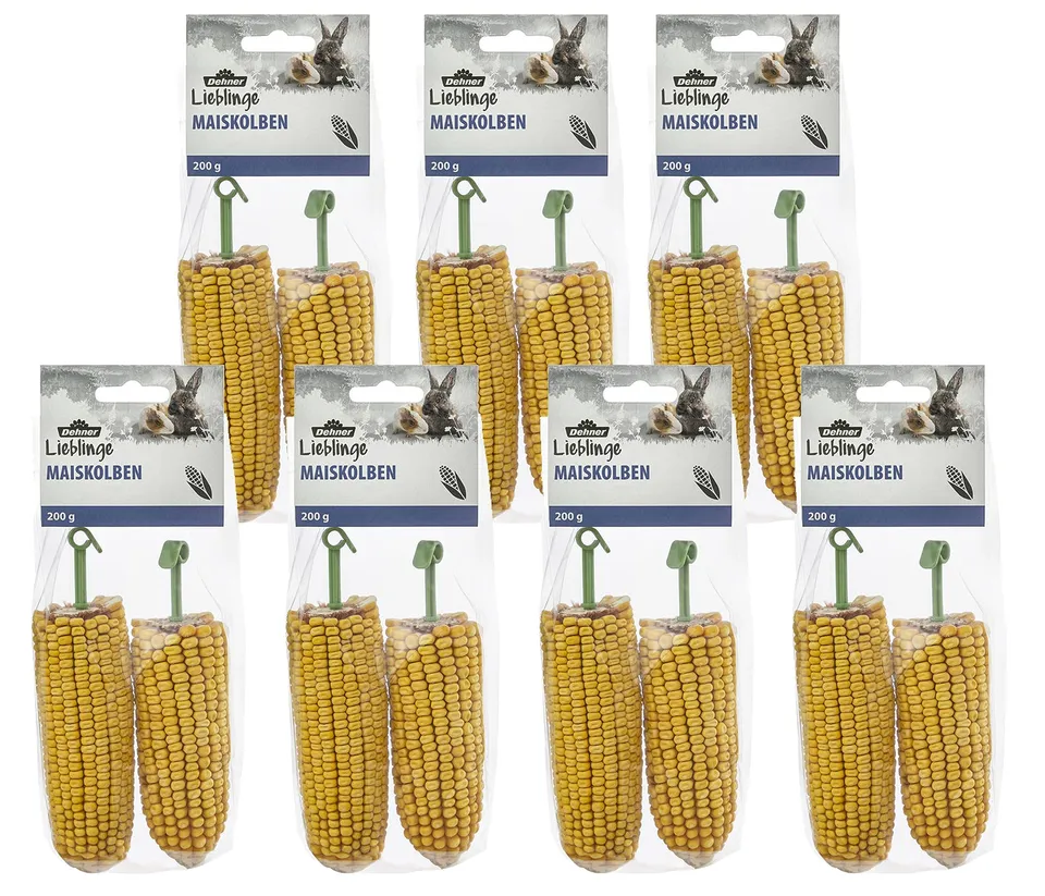 Dehner Lieblinge Maiskolben Nagersnack 7x200g naturbelassen