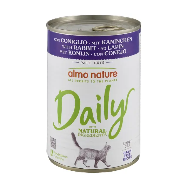 Almo Nature Daily Nassfutter Mousse Kaninchen 24x85g getreidefrei