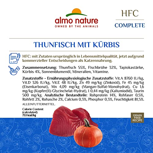 Almo Nature HFC Complete Nassfutter Thunfisch 24x70g Kürbis