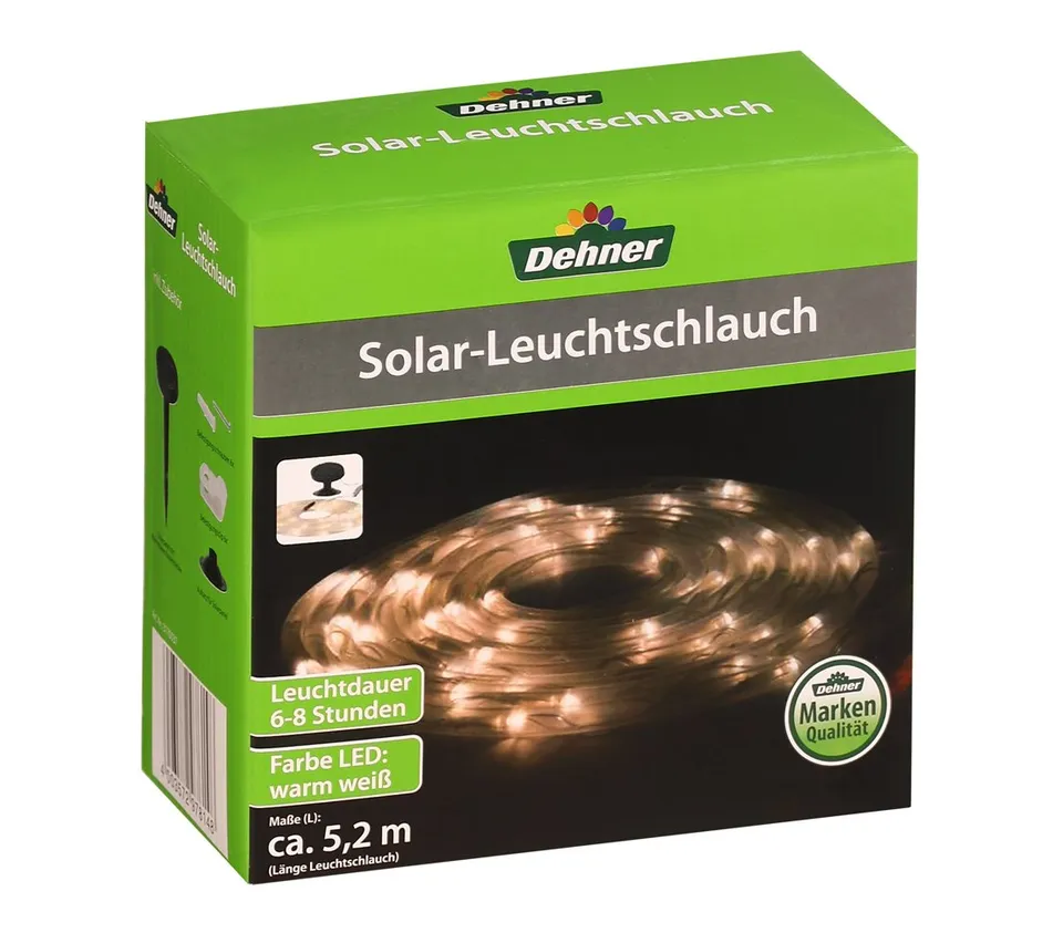 Dehner Premium Lovely Solar Leuchtschlauch Rose 5,2 m