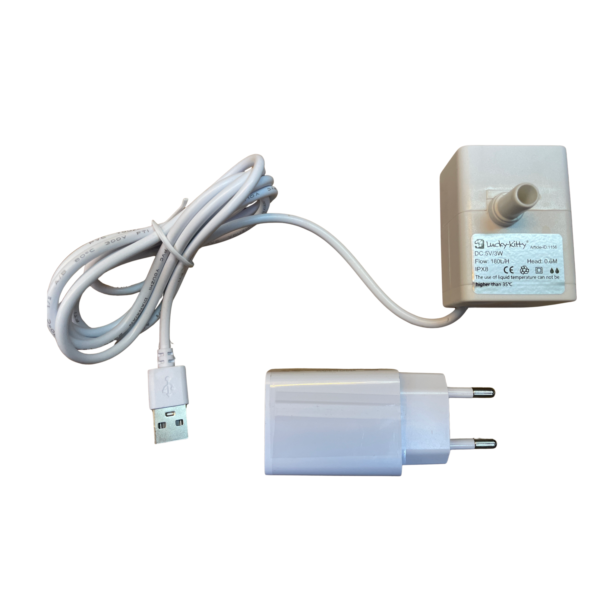 Lucky-Kitty Mikro-Pumpe USB Ersatzpumpe mit Adapter leise
