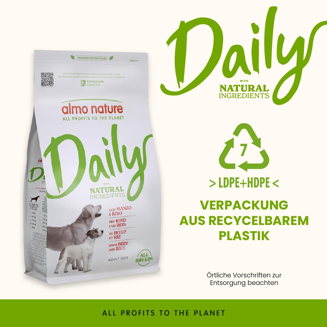 Almo Nature Daily Trockenfutter Rind Reis 1,2kg Katze
