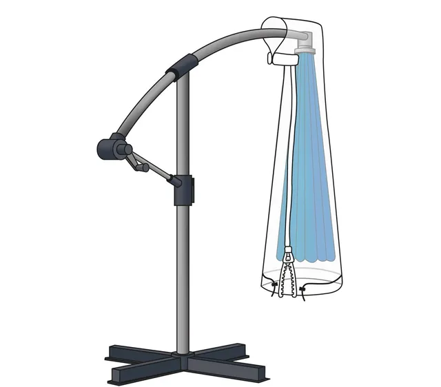 Dehner Gute Wahl Ampelschirm Schutzhülle transparent 200x60x22 PE