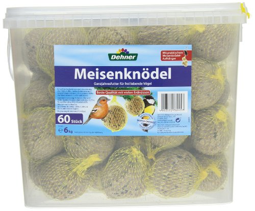 Dehner Premium Lovely Meisenknödel 60 Stück im Eimer Erdnuss
