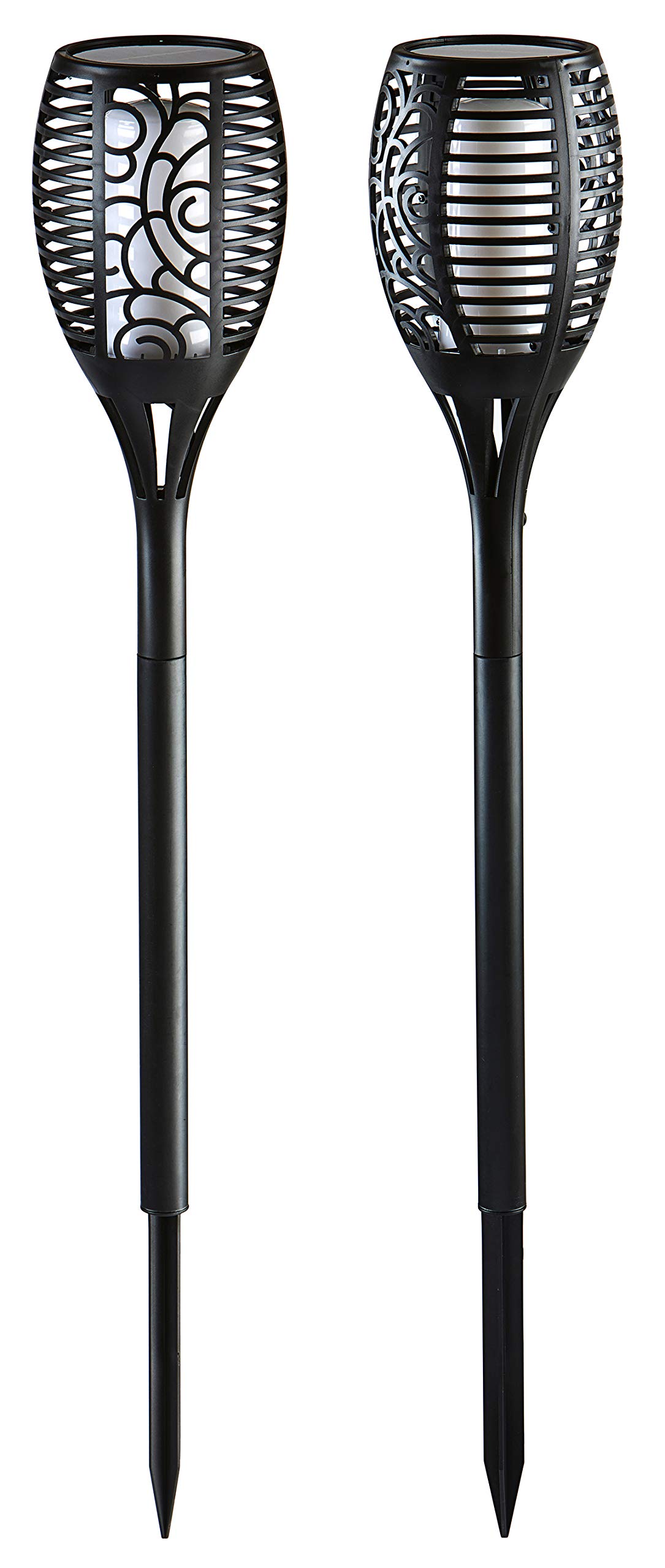 Dehner Flammenfackel Jumbo Solarleuchte schwarz 75 cm