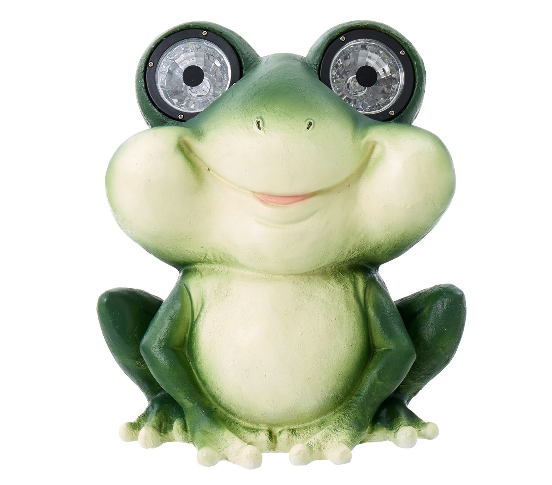 Dehner Dekofigur Solarleuchte Frosch Fridolin grün 31,7cm