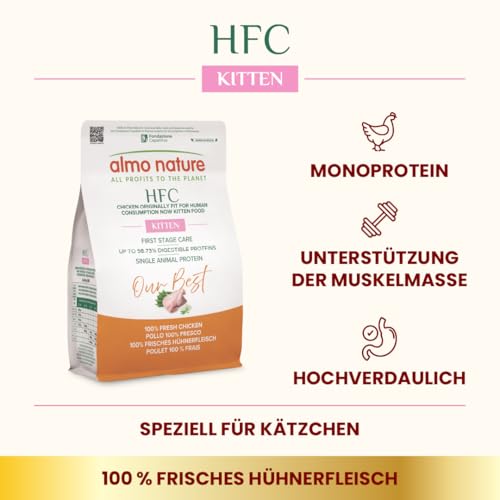 Almo Nature HFC Our Best Kitten Trockenfutter Huhn 300g glutenfrei