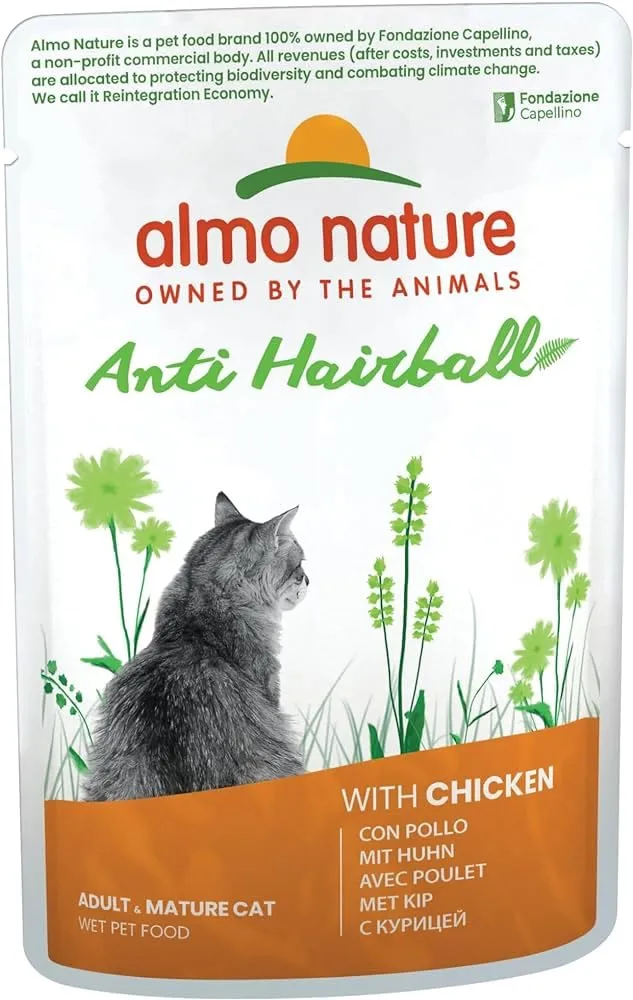 Almo Nature Functional Anti Hairball Nassfutter Huhn 30x70g Haarballen