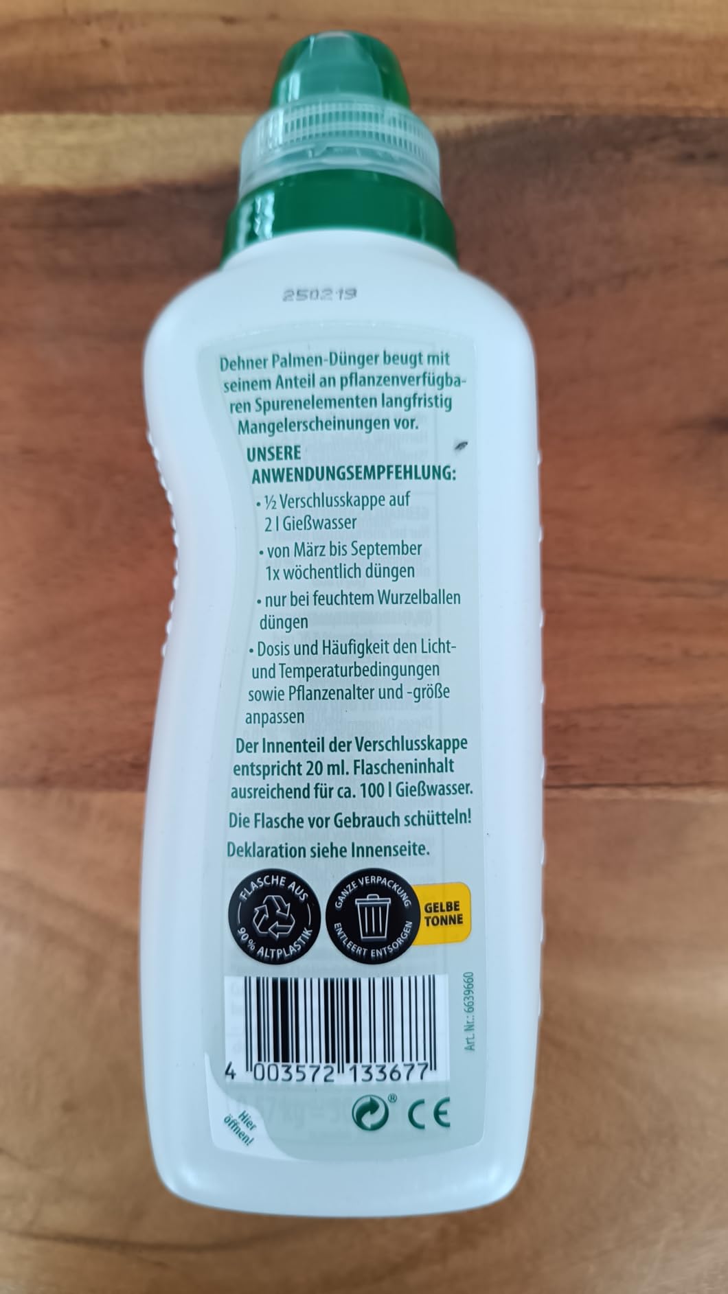 Dehner Palmendünger Flüssigdünger 500ml NPK