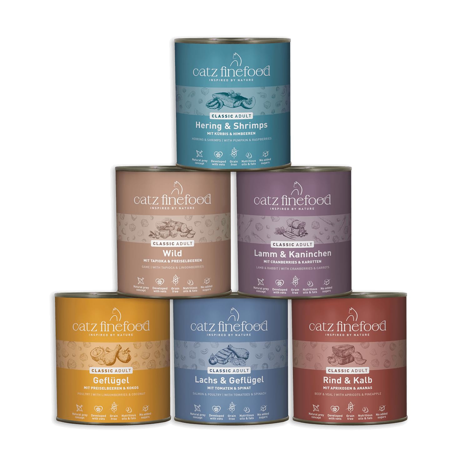 catz finefood Multipack 2 Nassfutter 6x400g mix