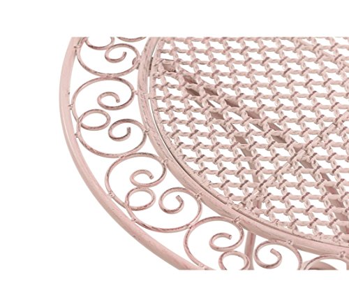 Dehner Provence Stylo Gartentisch Ø 60 cm Metall pink
