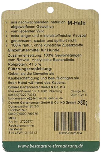 Dehner Best Nature Rothirsch-Geweih Kausnack Gr. M halb