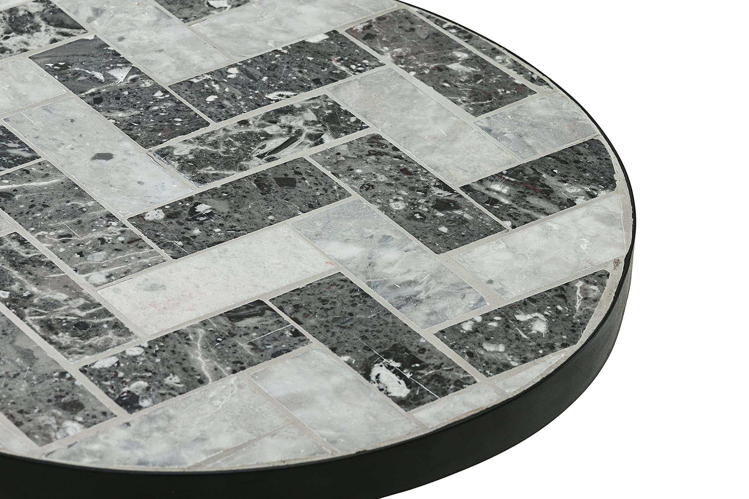 Dehner Letizia Blumenhocker 30cm Mosaik grau-weiß