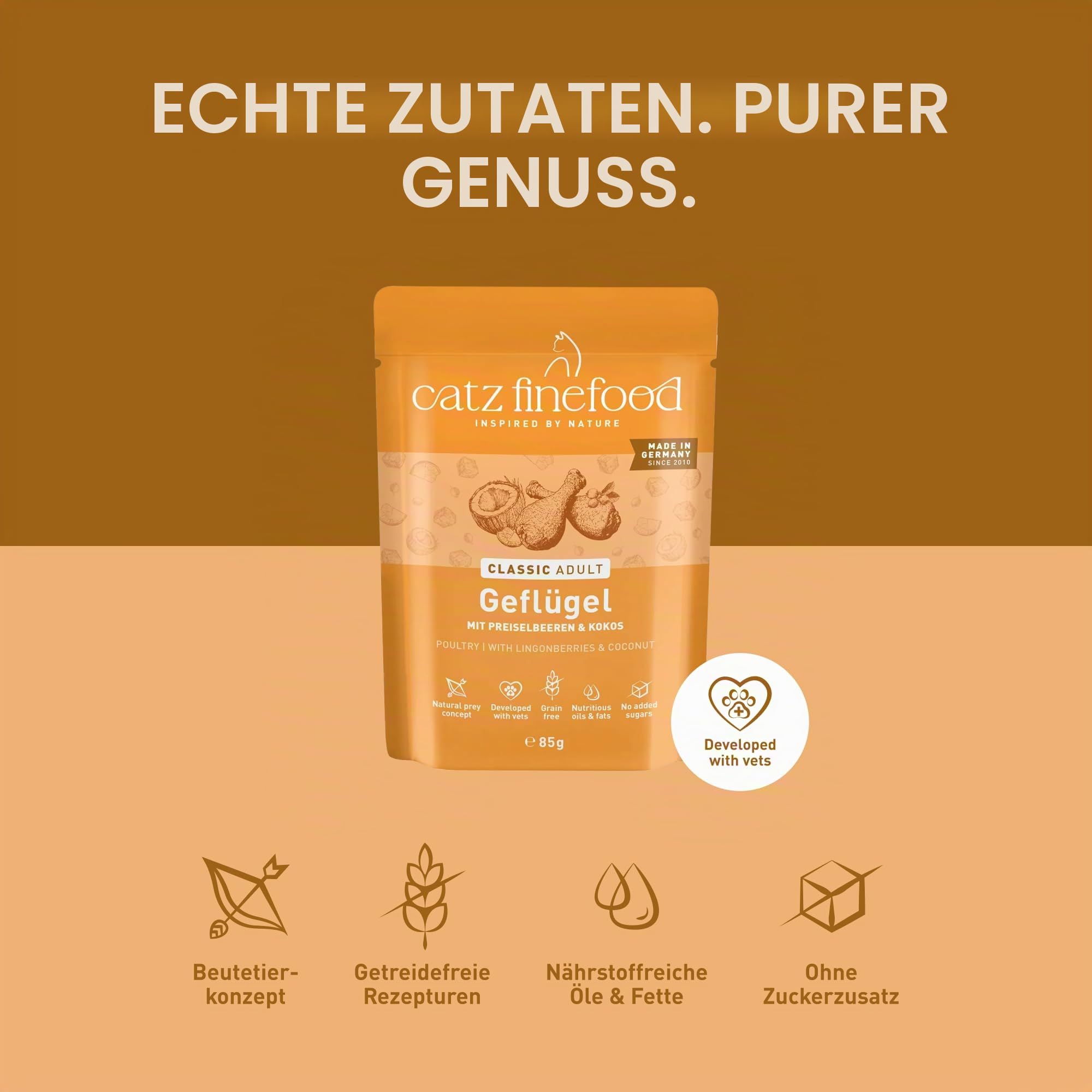 catz finefood N° 3 Geflügel Nassfutter 6x300g getreidefrei