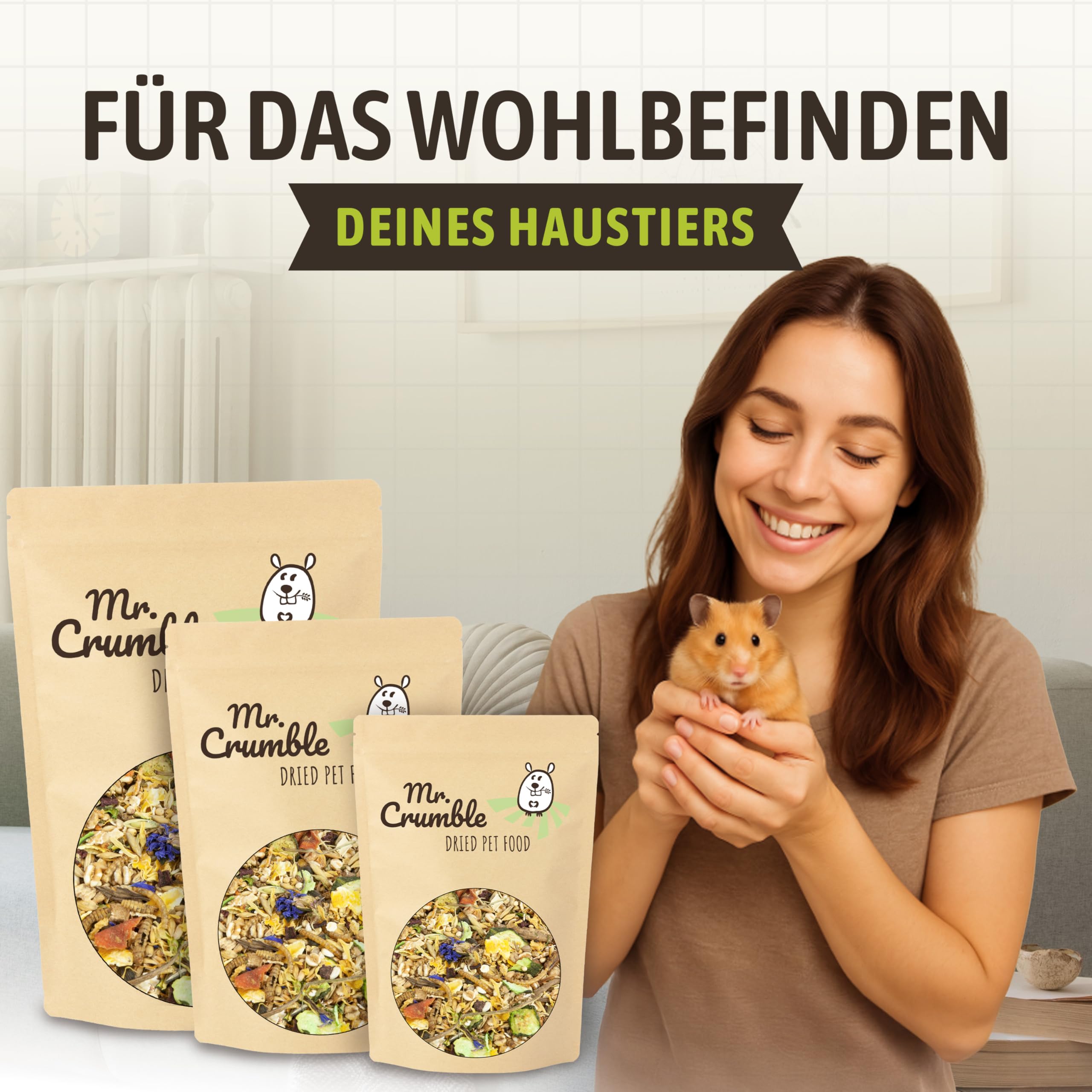 Mr. Crumble Großer Körnerschatz Hamsterfutter 1 kg natürlich