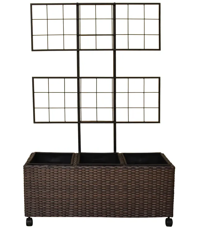 Dehner Premium Lovely Lili Spalierkasten braun mit Rollen