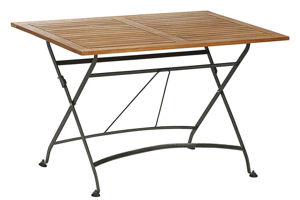Dehner Tegernsee Klapptisch 120x80 cm Akazie natur/schwarz