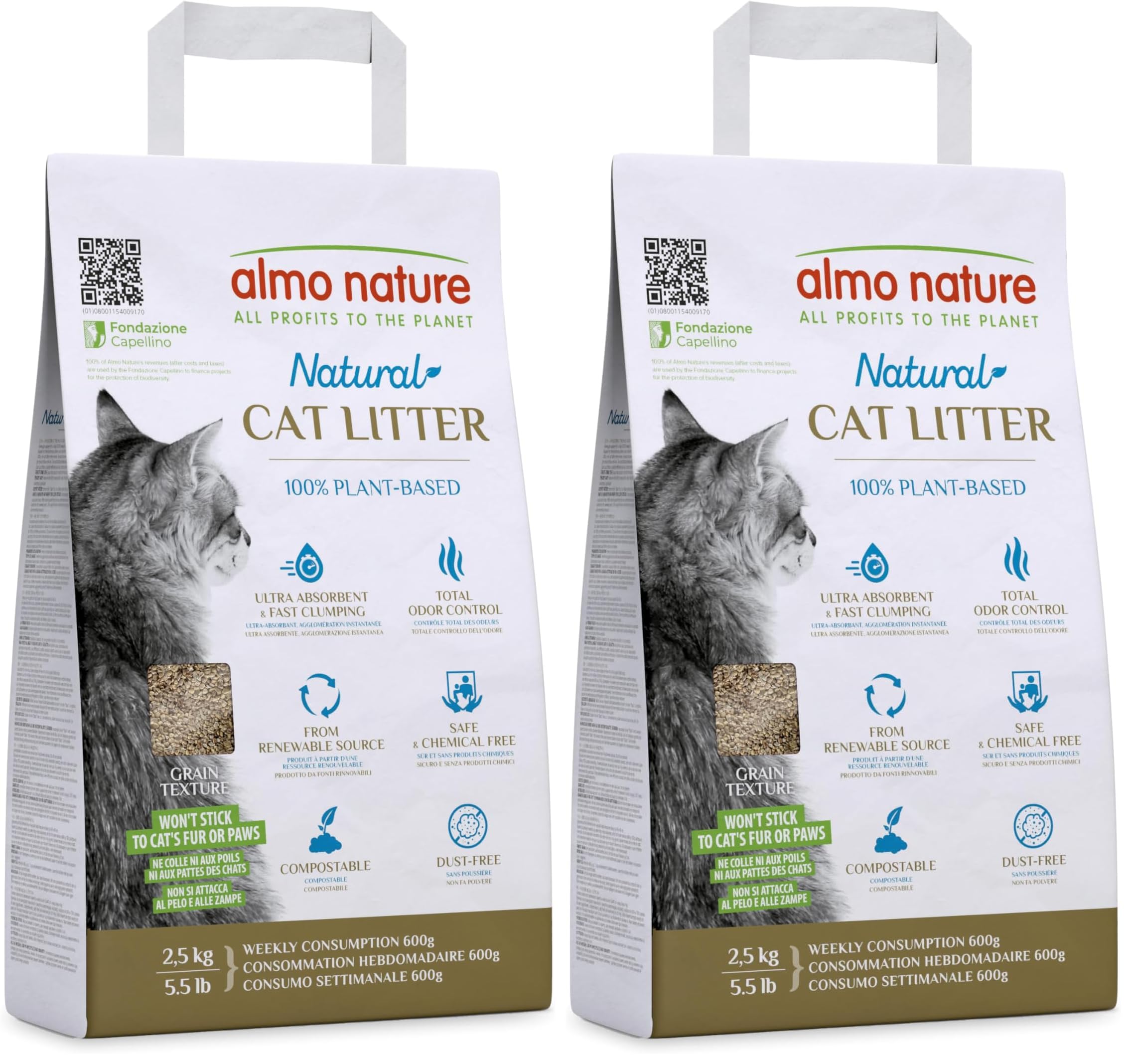 Almo Nature Grain Texture Katzenstreu klumpend 1er Pack