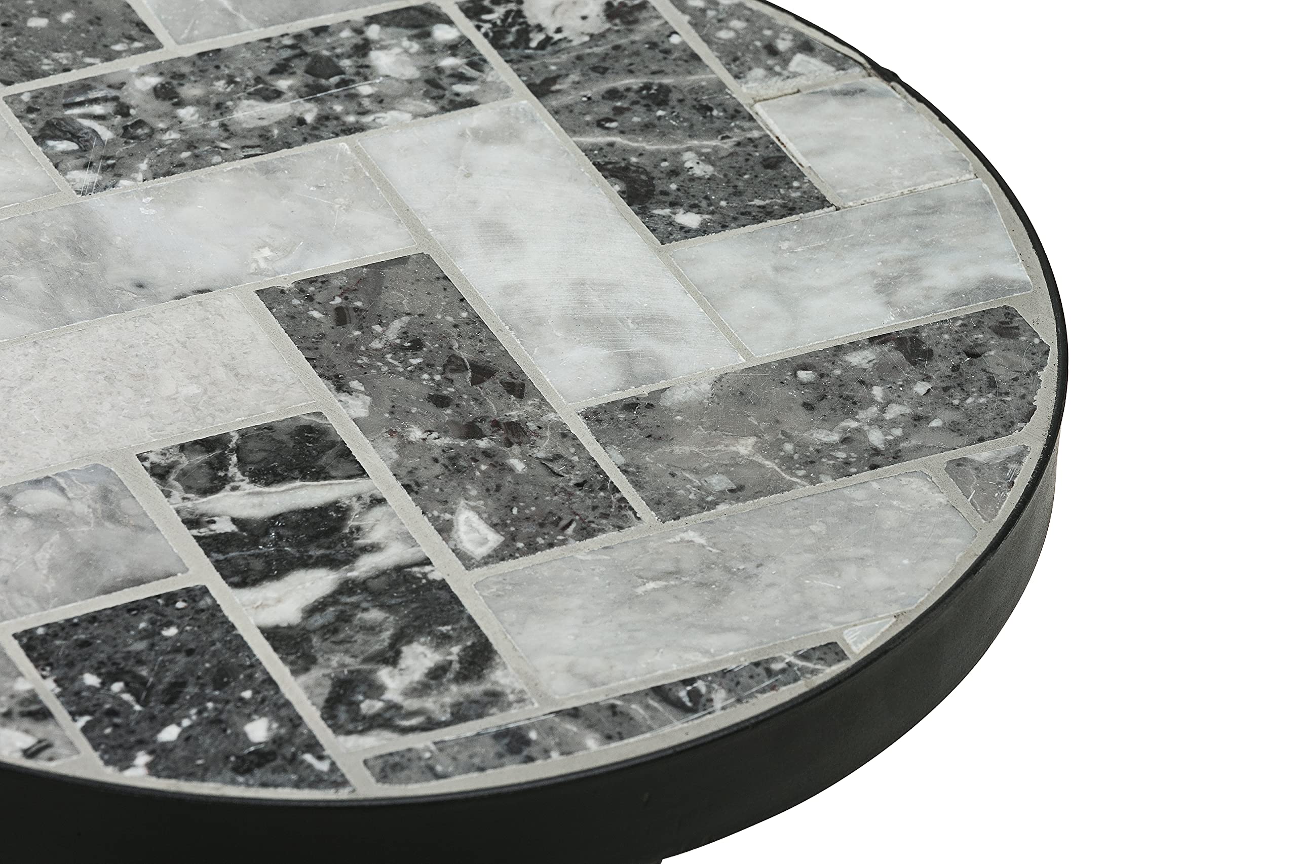 Dehner Letizia Blumenhocker Mosaik grau-weiß Ø 41 cm
