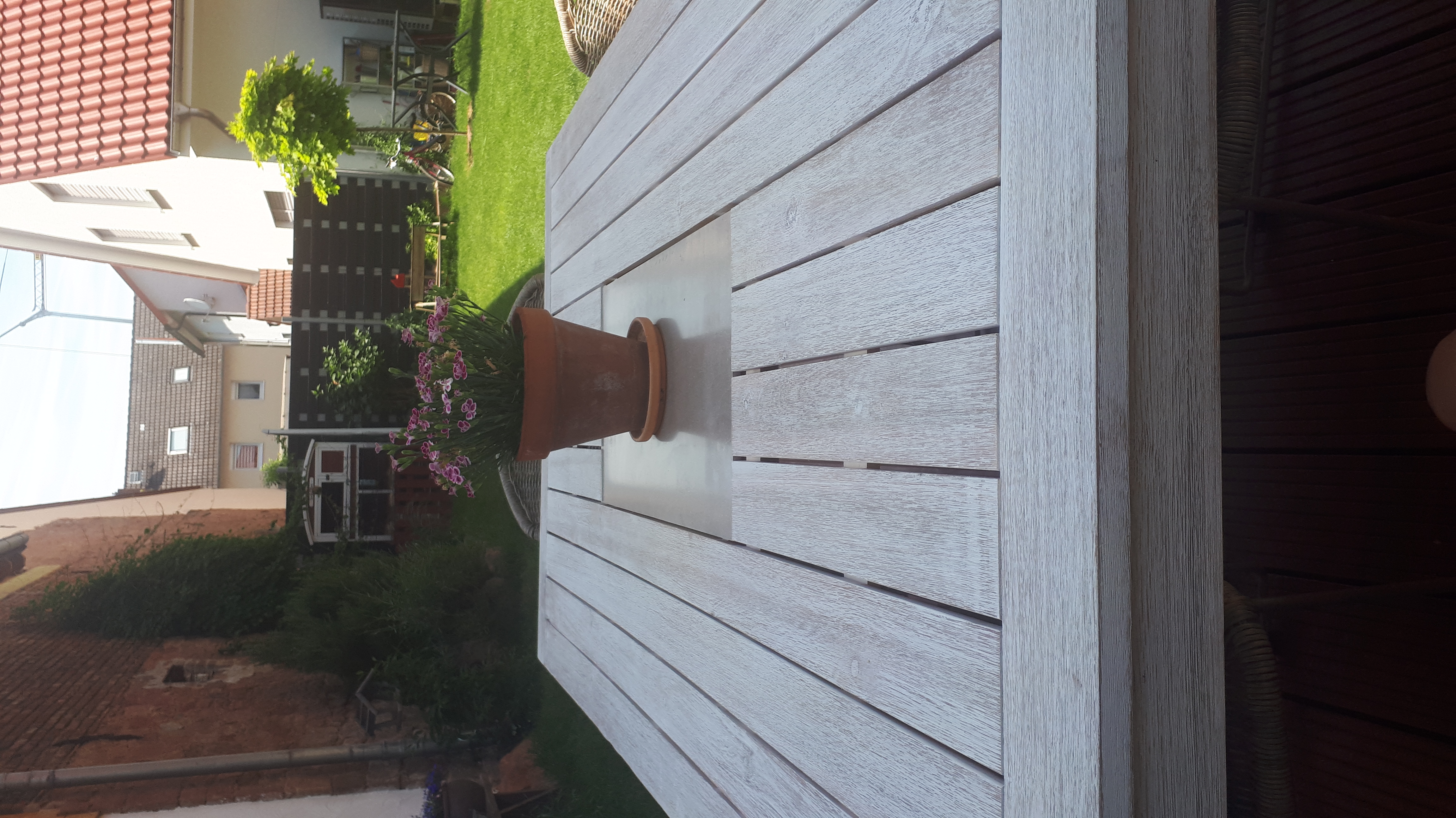 Dehner Stockholm Gartentisch Akazie grau 170cm
