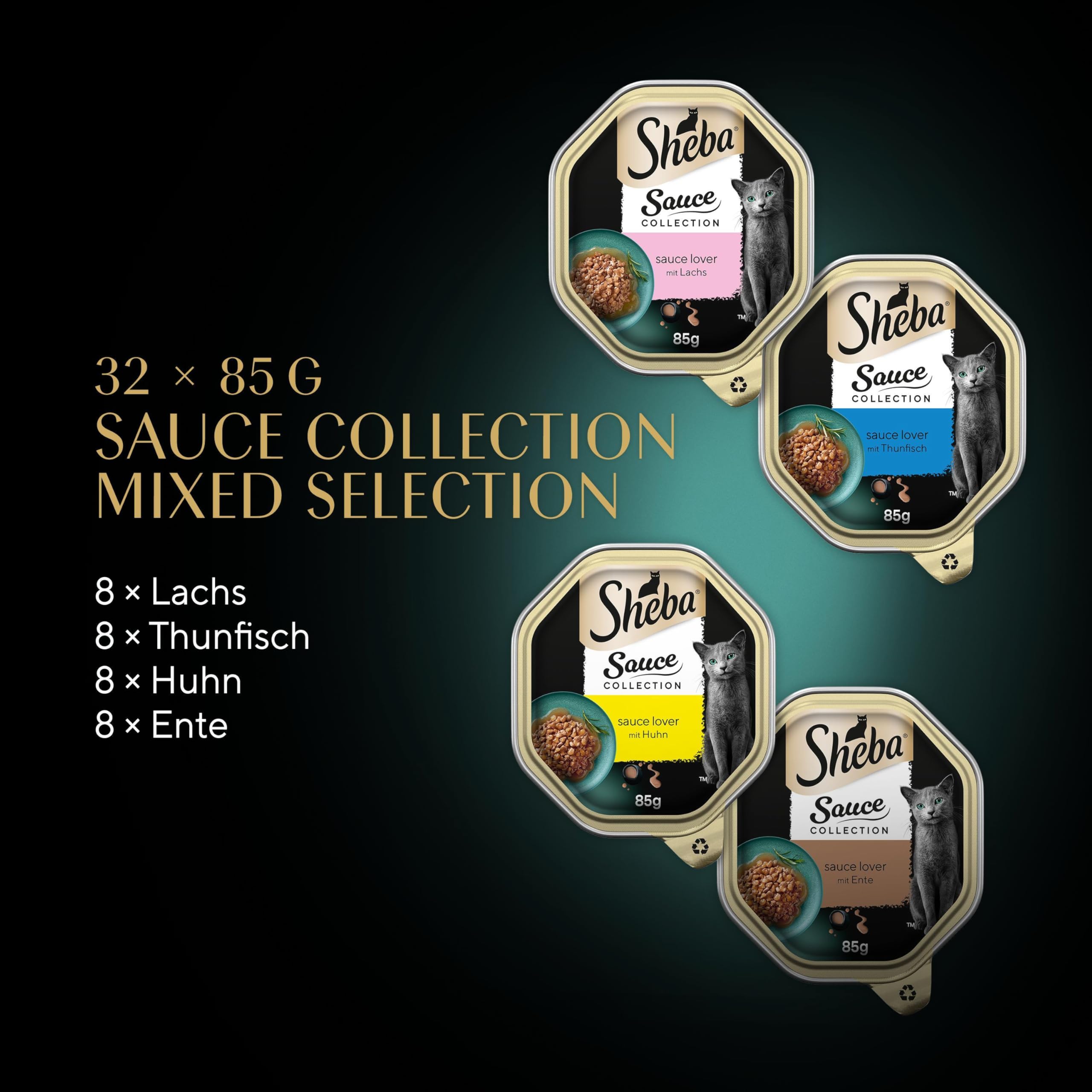 Sheba Sauce Collection Nassfutter Feine Vielfalt 32x85g