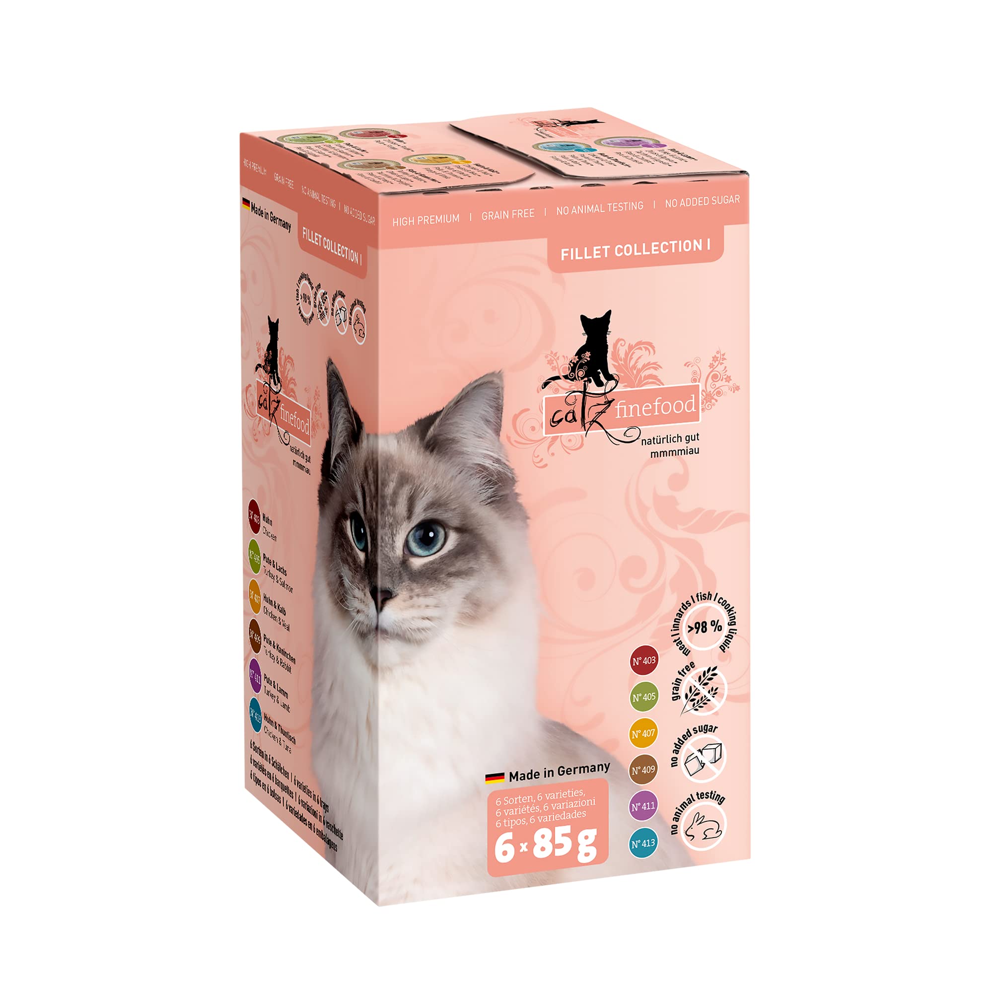 catz finefood Filets Nassfutter Mix Jelly 6x85g getreidefrei