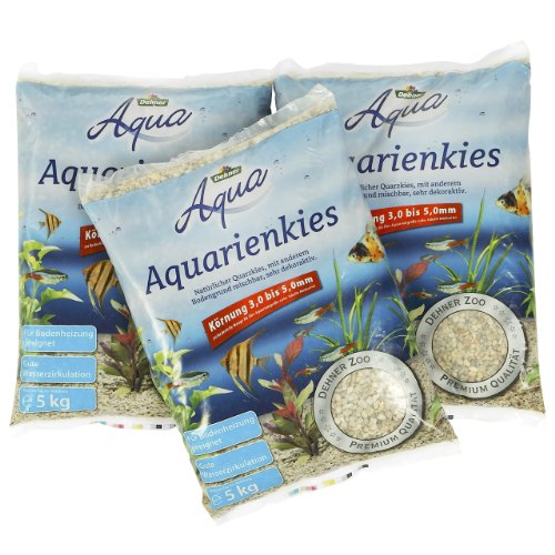 Dehner Aqua Aquarienkies 3-5 mm weiß 15 kg natürlich