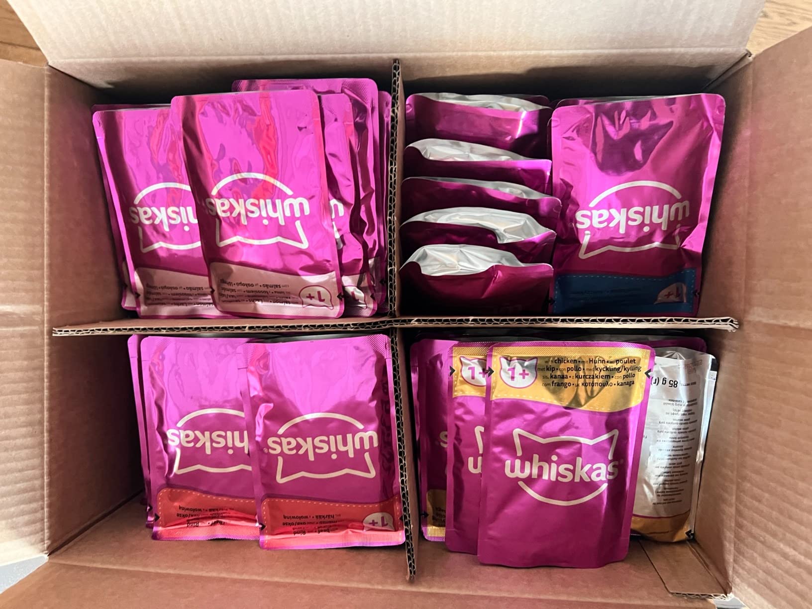 Whiskas Adult 1+ Gemischte Auswahl Nassfutter 84x85g Gelee