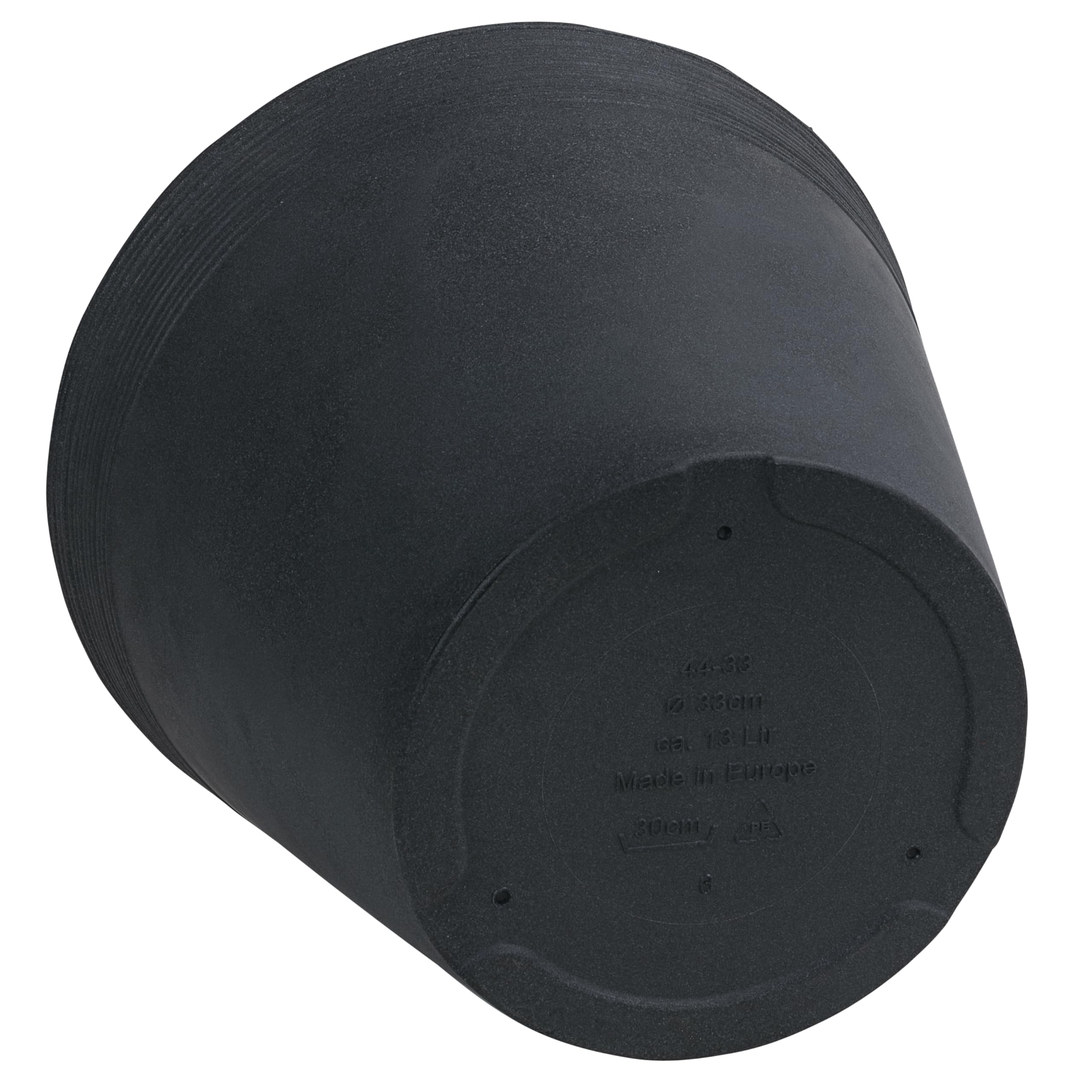 Dehner Groovy Blumentopf anthrazit Ø 33 cm frostbeständig