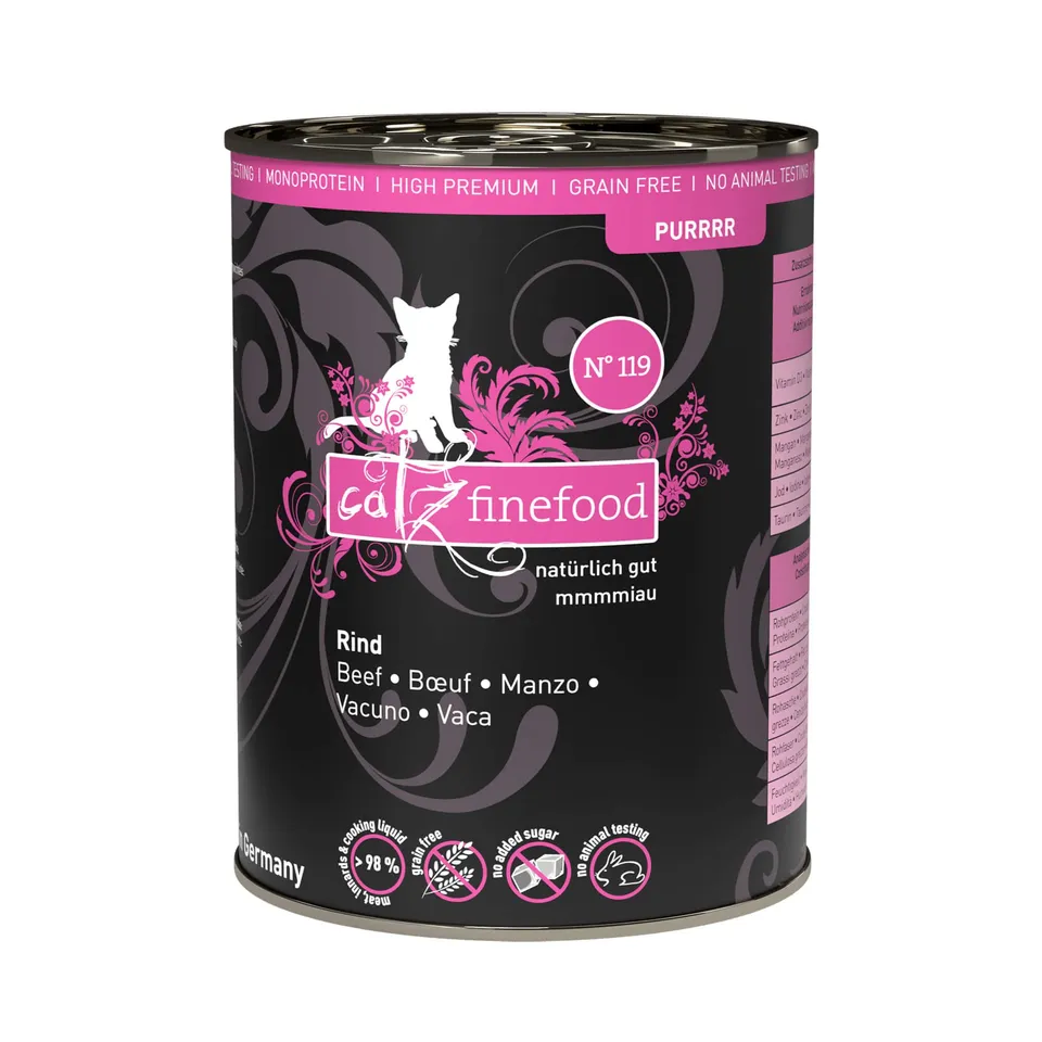 catz finefood Purrrr N°119 Rind Nassfutter 6x400g getreidefrei