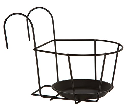 Dehner Blumentopfhalter Metall schwarz 25x30x27cm Balkon
