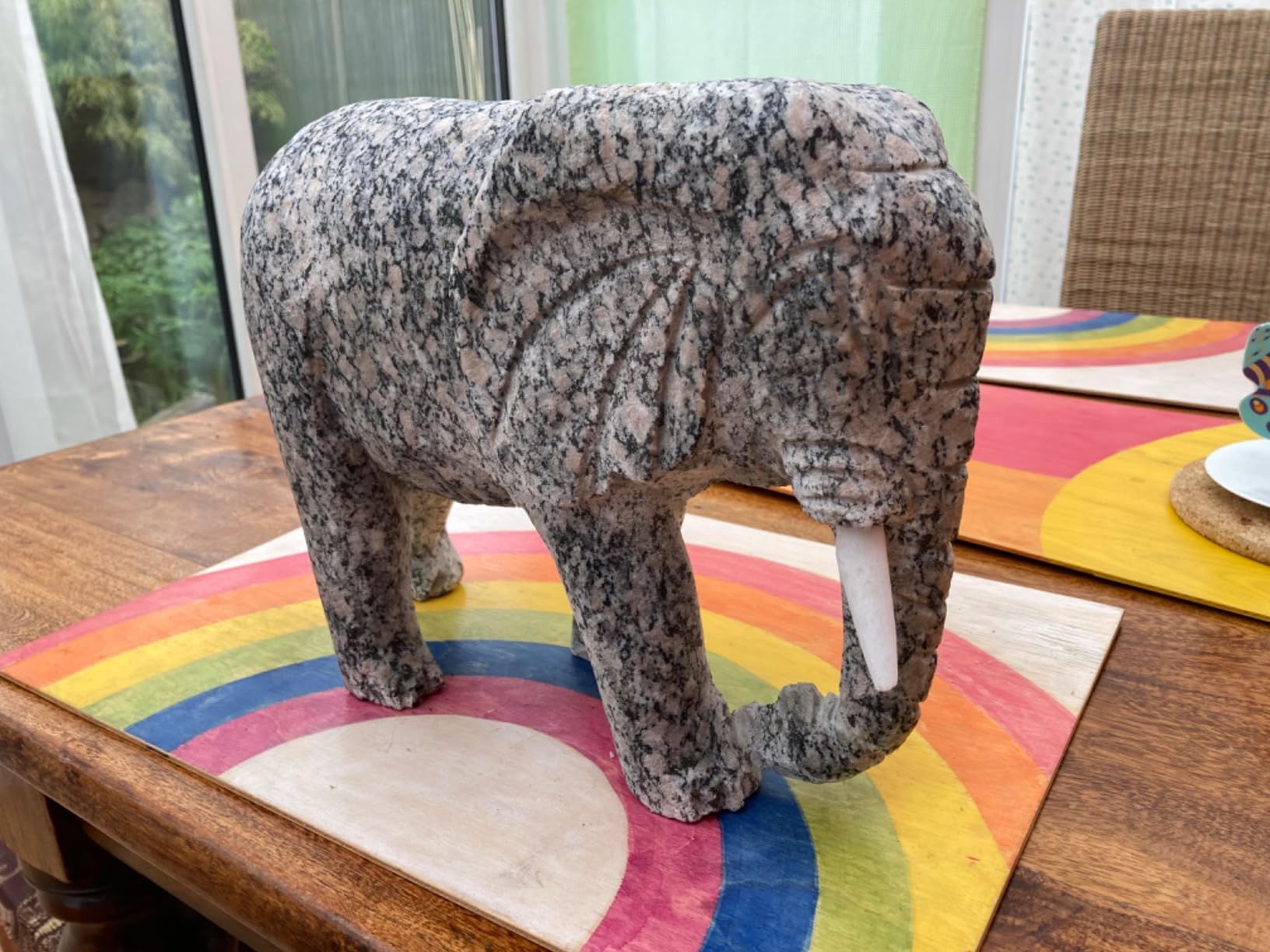 Dehner Elefant Dekofigur Granit grau 30x14x27cm