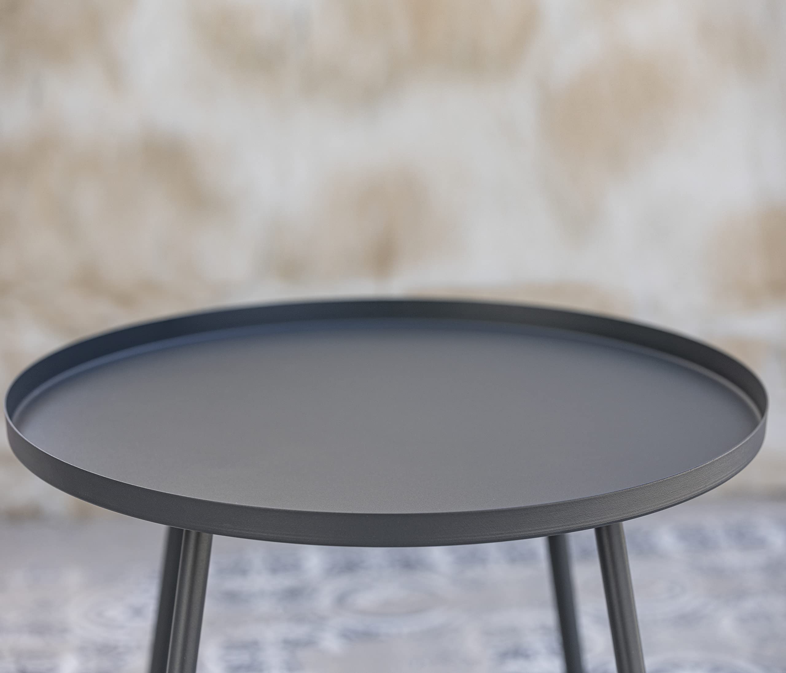 Dehner Ibiza Beistelltisch anthrazit 45 cm Stahl