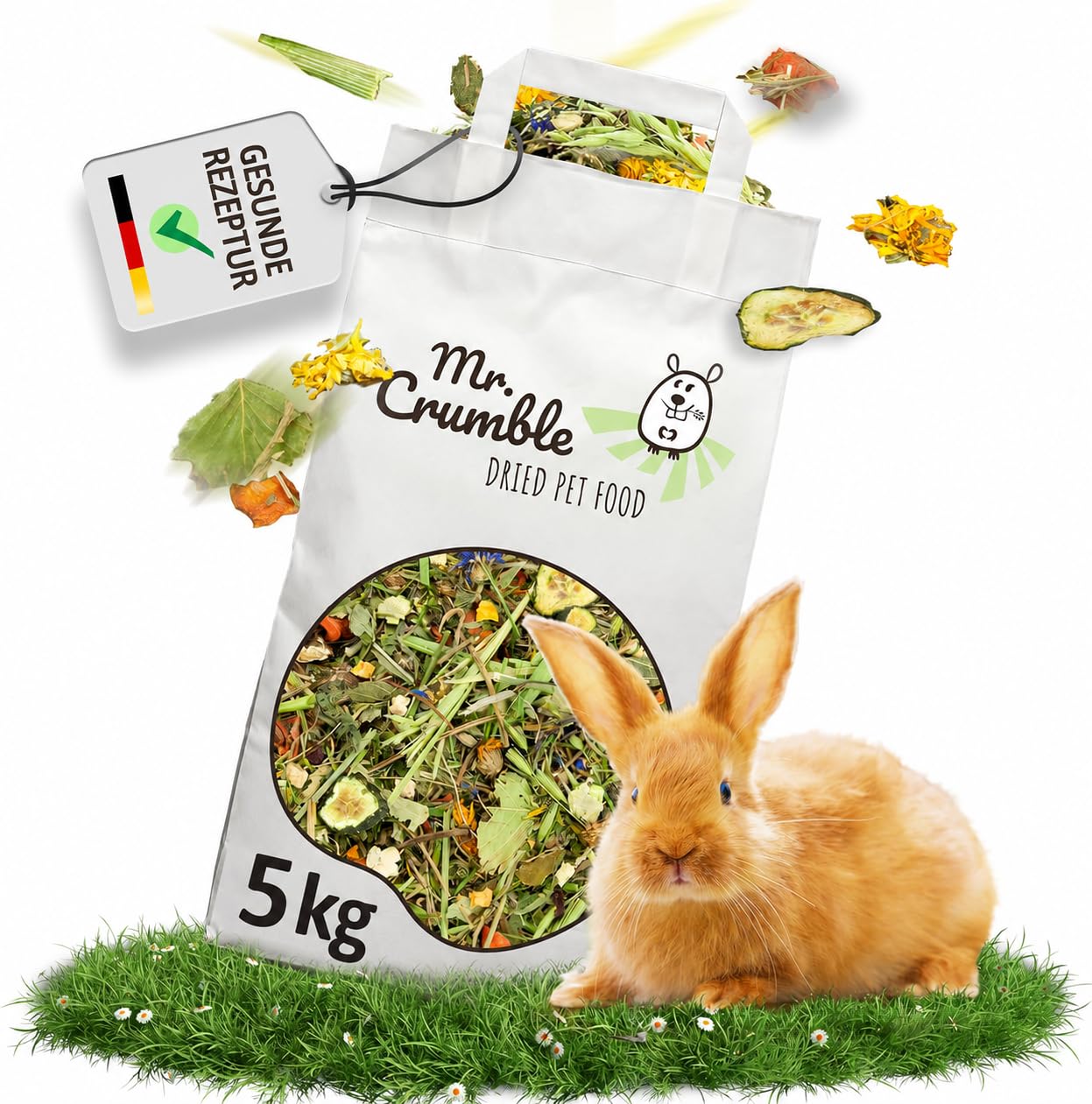 Mr. Crumble Mümmel-Mix Kaninchenfutter getreidefrei 1 kg Kräuter