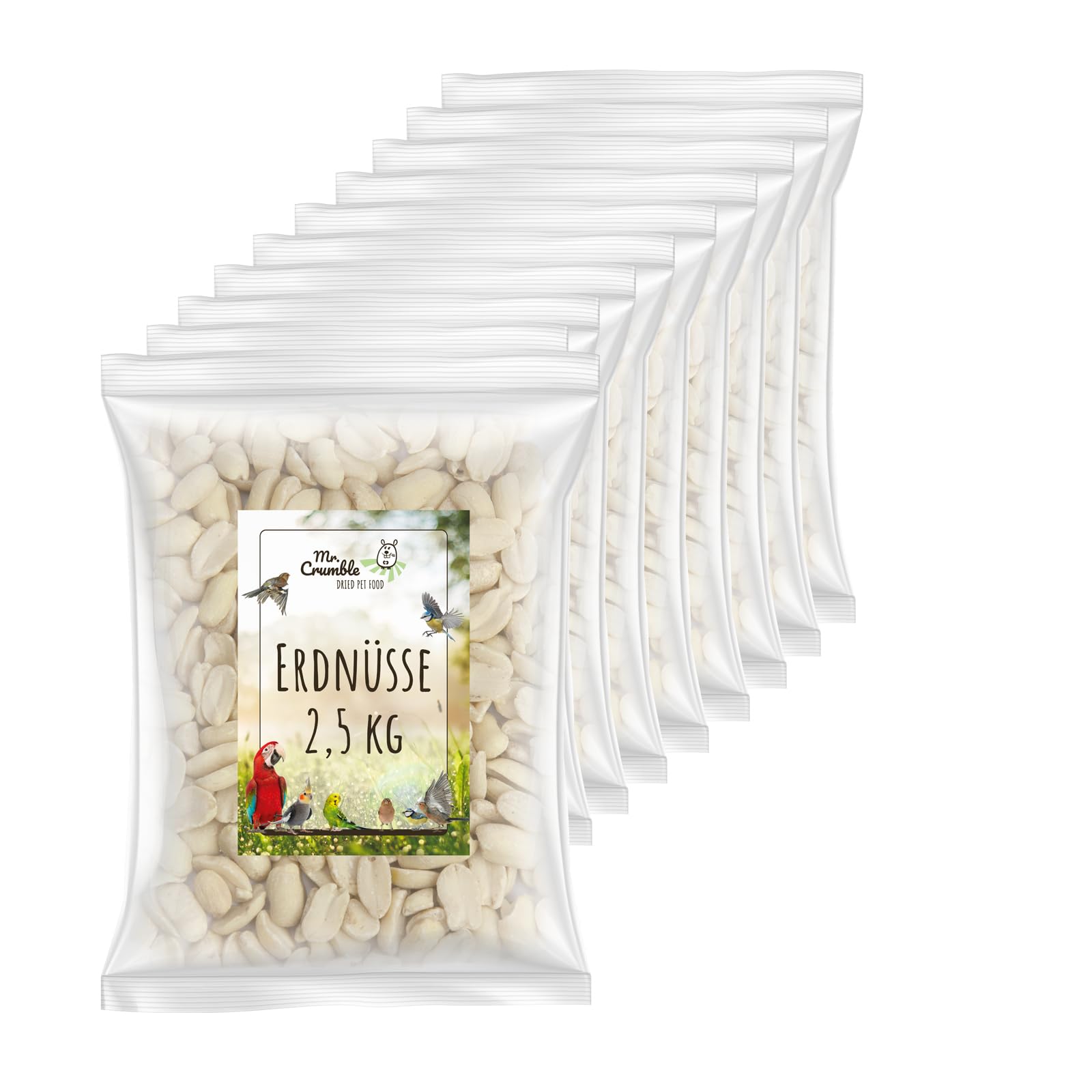 Mr. Crumble Erdnüsse Vogelfutter 2x2,5kg blanchiert energiereich