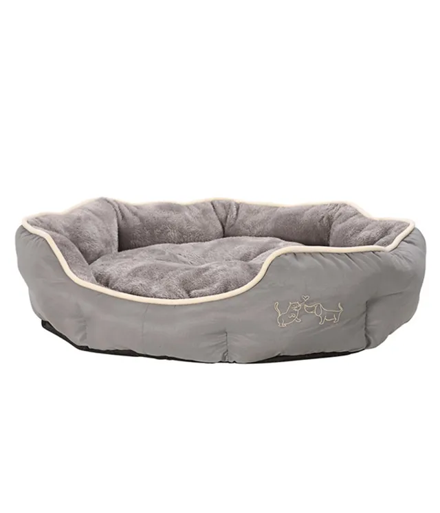 Dehner Lieblinge Sammy Hundebett oval grau 57x52 cm