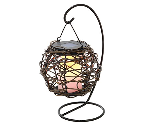 Dehner Living Korfu Solar Hängeleuchte 26x13 cm Flackerlicht