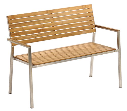 Dehner Antibes Gartenbank 2-Sitzer 125 cm Teak natur
