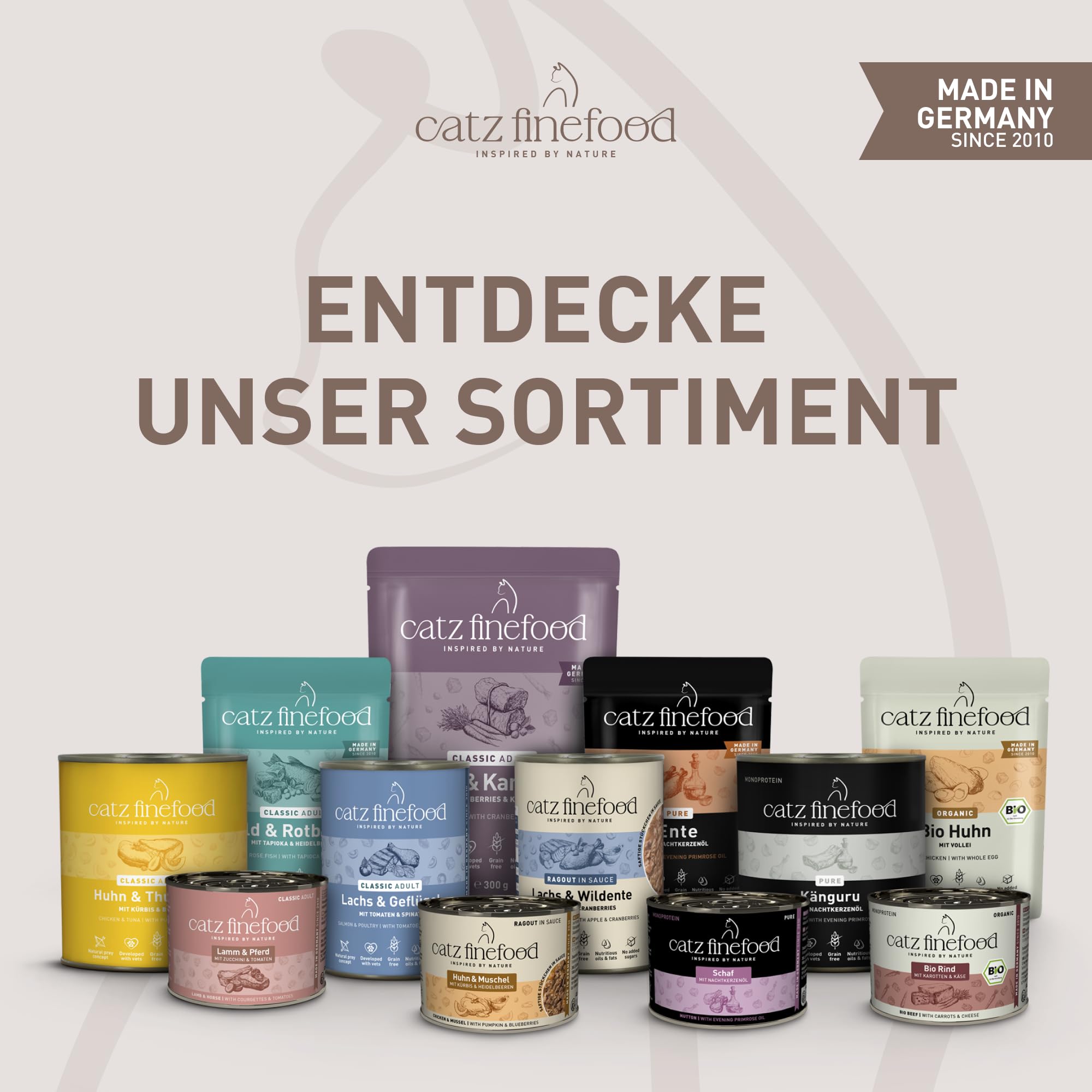 catz finefood N° 5 Nassfutter Lachs Geflügel 6x800g getreidefrei