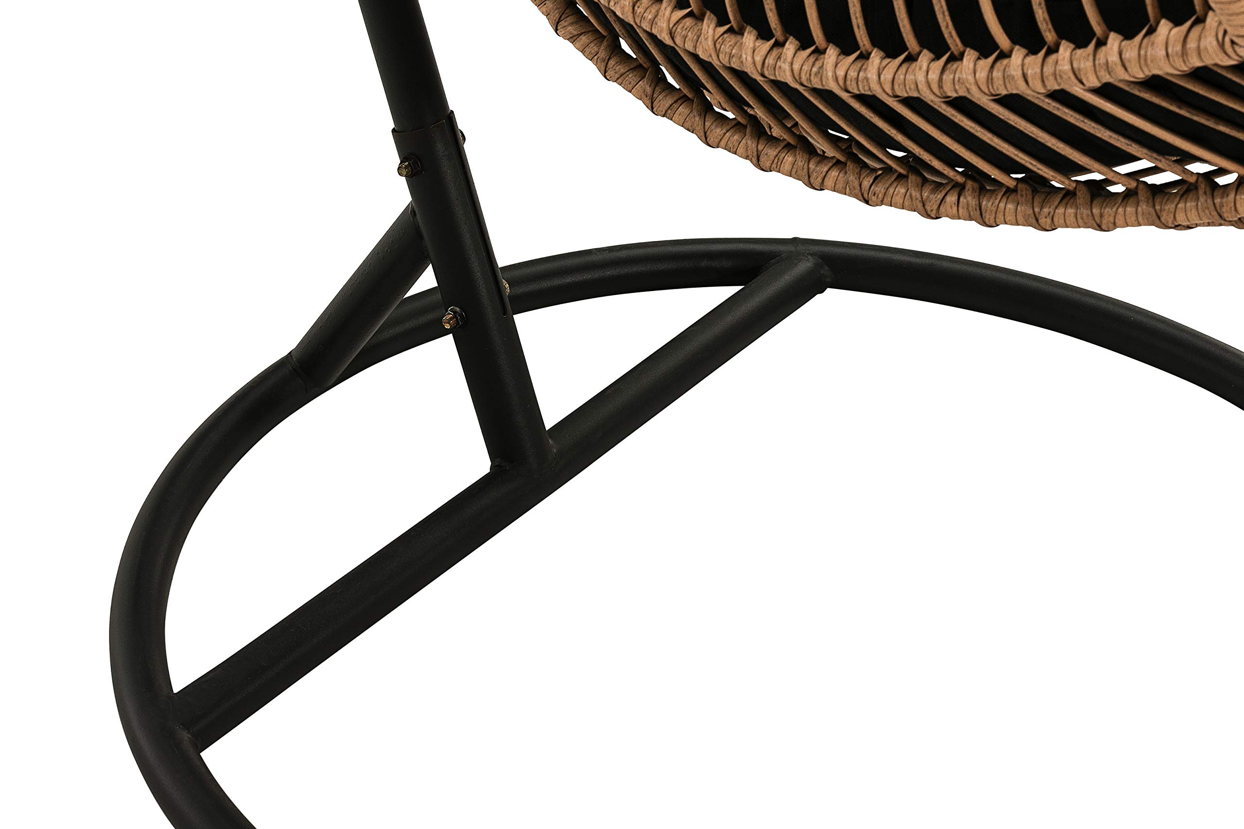Dehner Venezia Hängesessel schwarz-beige Stahl