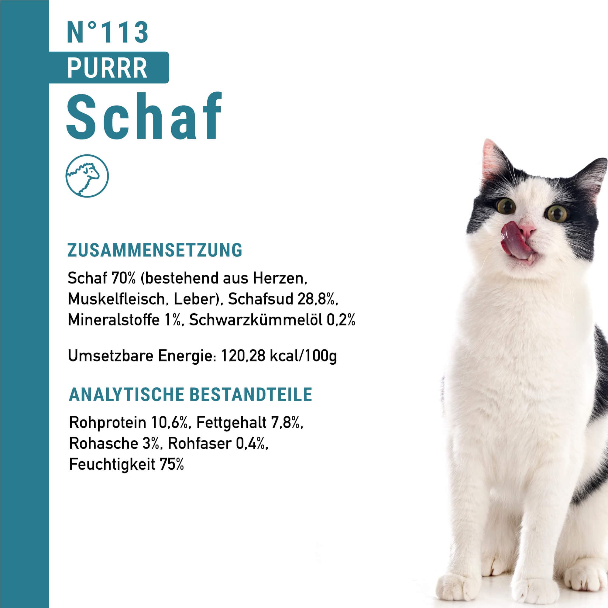 catz finefood Purrrr N°113 Nassfutter Schaf 6x400g getreidefrei