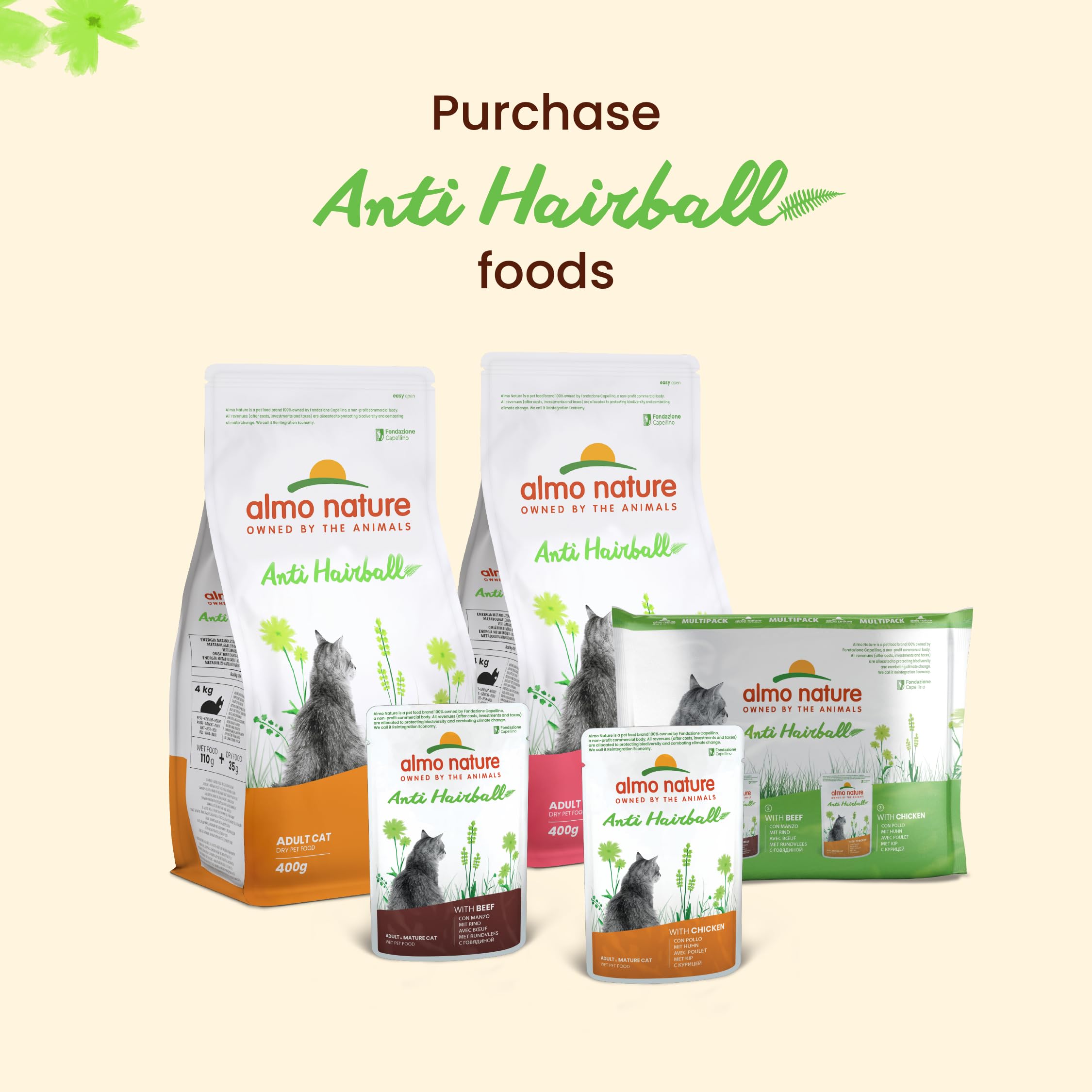 Almo Nature Functional Anti Hairball Nassfutter Huhn 30x70g Haarballen