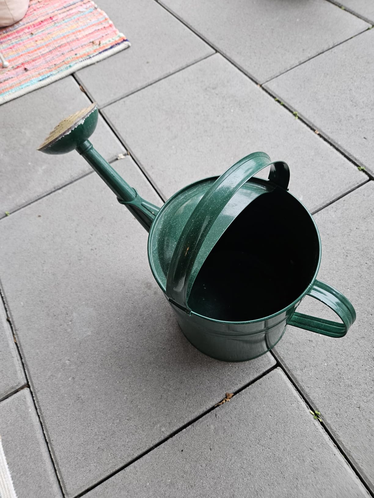 Dehner Gießkanne nostalgisch Zink grün 9l Messingbrause