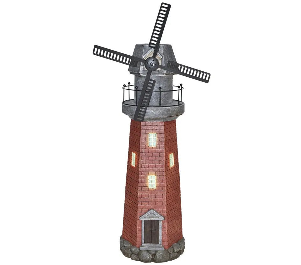 Dehner Premium Lovely Solar-Windmühle Dekofigur 98x42x31 cm